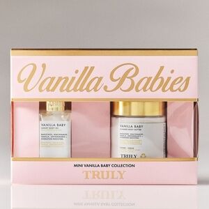TRULY Vanilla Babies Moisturizer & Body Oil Set